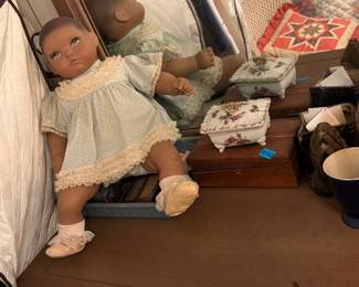 DOLL AND JEWELRY BOXES