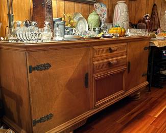 Gorgeous Vintage Oak Credenza
