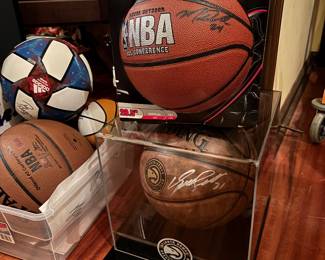 Signed Basketballs, Footballs, Soccer Balls, Jerseys - we have tons of signed gear, clothing + more!