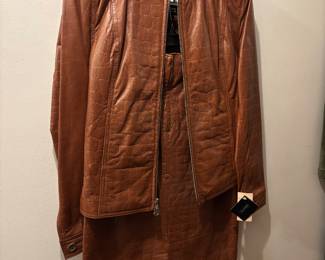 Women's Leather Jacket + Skirt Set - Gorgeous!!