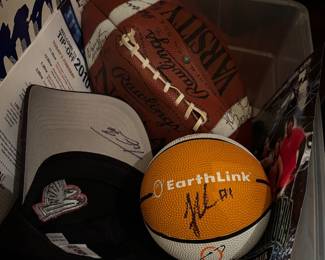 Signed Basketballs, Footballs, Soccer Balls, Jerseys - we have tons of signed gear, clothing + more!