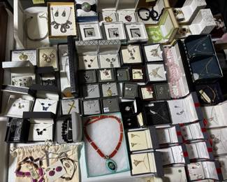 Ladies Sterling Silver + Precious Gemstone Jewelry - Most new in the box and never worn!