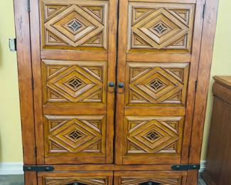 Spanish Colonial Style Armoire / Wardrobe Cabinet