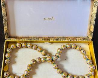 Vintage Mings Cloisonne Beaded Necklace