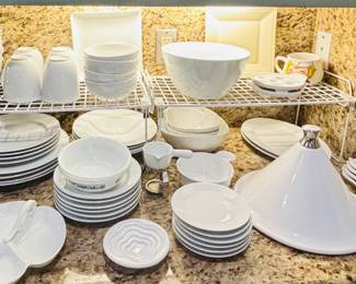 White Pottery Barn Dinnerware / Serving Items