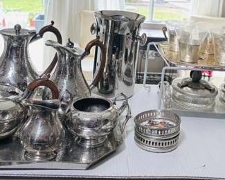 Vintage / Pewter Tea Set - 