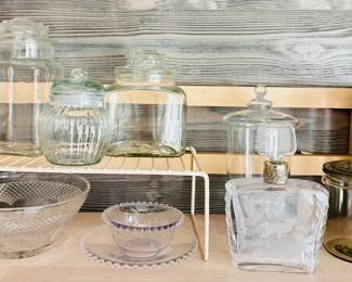 Close-up Vintage Candy Jars - Decanter