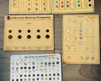 Vintage Button Sample Cards