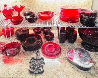 Ruby Red Depression Glass