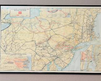 Vintage Framed Map