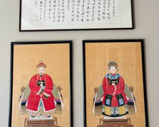 Chinese Ancestry Painted on Silk
