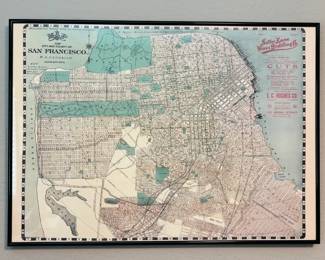 Vintage Framed Map