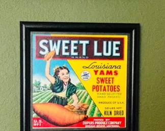 Vintage Framed Produce Labels