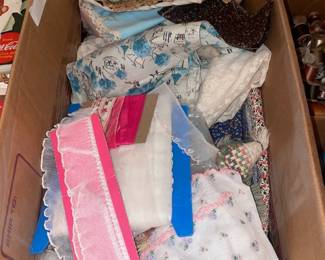 Assorted Sewing Notions, Supplies, Fabric, Etc.