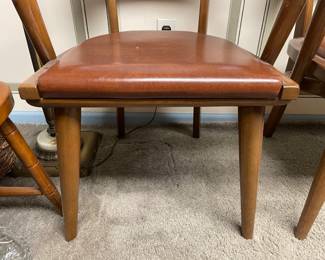 STUNNING Vintage Boling Changebak Walnut W/ Cane Back Mid-Century Modern Arm Chairs