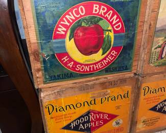 Antique Advertising Wooden Crates