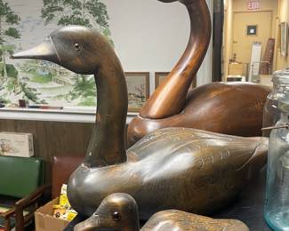 Wooden Duck Decoy W/ Glass Eyes Collection