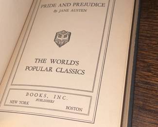 Antique Pride And Prejudice Hardcover Book
