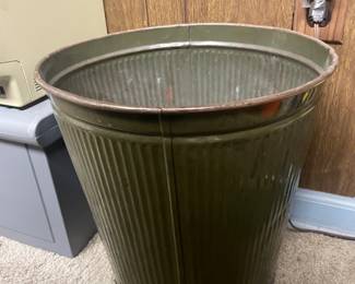 Vintage Metal Trash Can