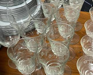 Etched Stemware