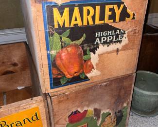 Antique Advertising Wooden Crates