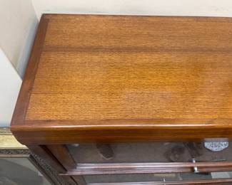Antique Sectional Lawyer Barrister Style 3 Stack Bookcase W/ Glass Doors