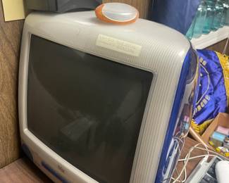 Vintage Apple Computer W/ Royal Blue Case Shell