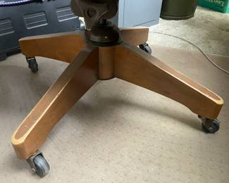 Antique Wooden Rolling Arm Chair