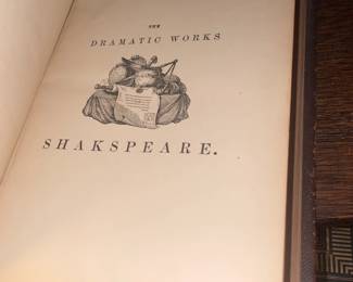 Antique The Dramatic Works Of Shakespeare Hardcover Book