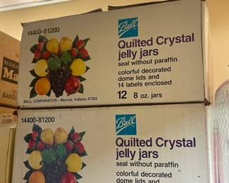 NEW Vintage Ball Quilted Crystal Jelly Jars