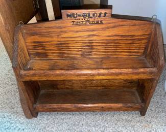 Antique Nu-Gloss Advertising Wooden Shelf