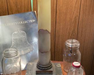 Antique Onyx Table Lamp