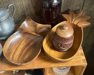 Vintage Teak Wooden Bowls