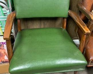 Vintage Green Mid-Century Modern Arm Chair