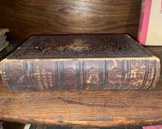 Antique The Dramatic Works Of Shakespeare Hardcover Book