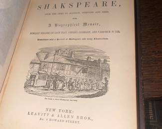 Antique The Dramatic Works Of Shakespeare Hardcover Book