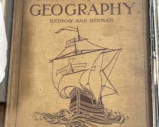 Antique Natural School Geography Hardcover Book (1915)