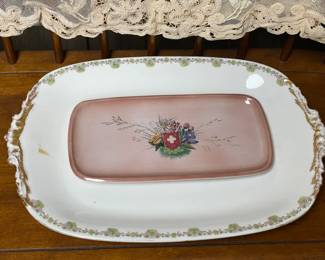 Antique Oversized Limoges Handled Platter