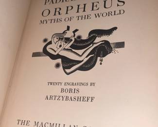Padrac Colum Orpheus Myths Of The World Hardcover Book (1930)