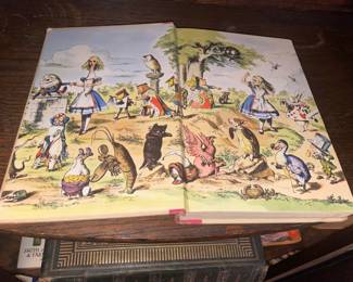 Alice In Wonderland Through The Looking Glass Hardcover Book (1946)