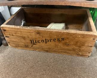 Antique Advertising Wooden Crate