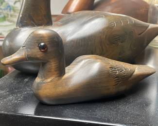 Wooden Duck Decoy W/ Glass Eyes Collection