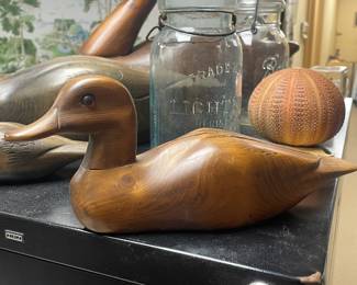 Wooden Duck Decoy W/ Glass Eyes Collection