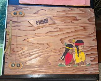 Vintage Miami Florida Wooden Scrapbook