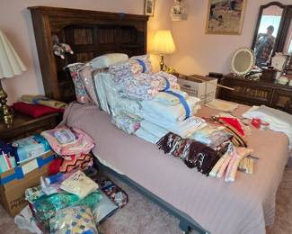 Never used handmade quilts, bedding, adult supplies