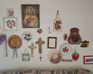 A sample of the religion based and other wall collectibles