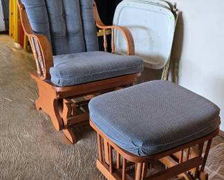 Rocker and Rocking Footstool