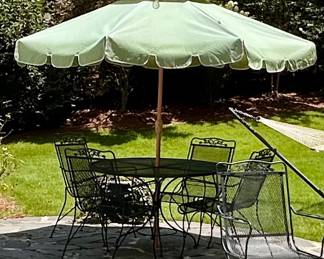 Rod iron outdoor dining set