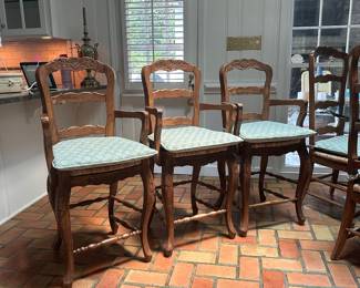 3 custom counter stools