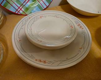 Corelle, vintage dishes.